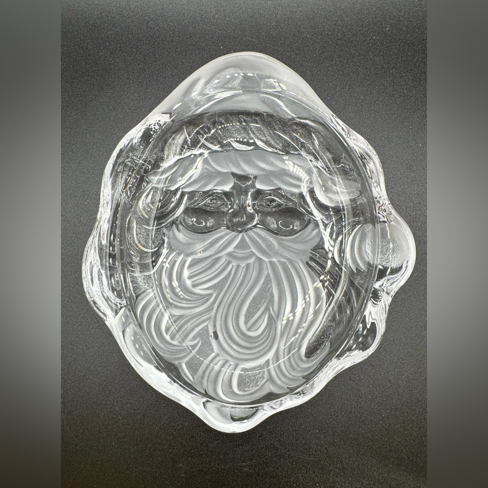 Vintage Christmas Studio Nova Crystal Christmas Santa Sweet Candy Trinket Dish